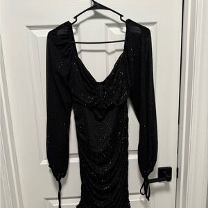 Elegant Black Glitter Dress